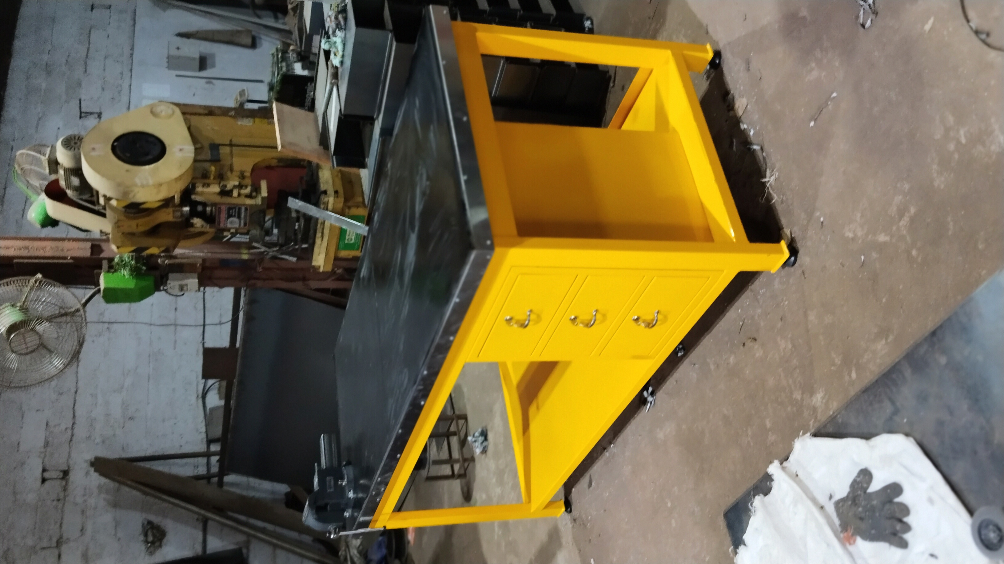Heavy-duty fabricated work table